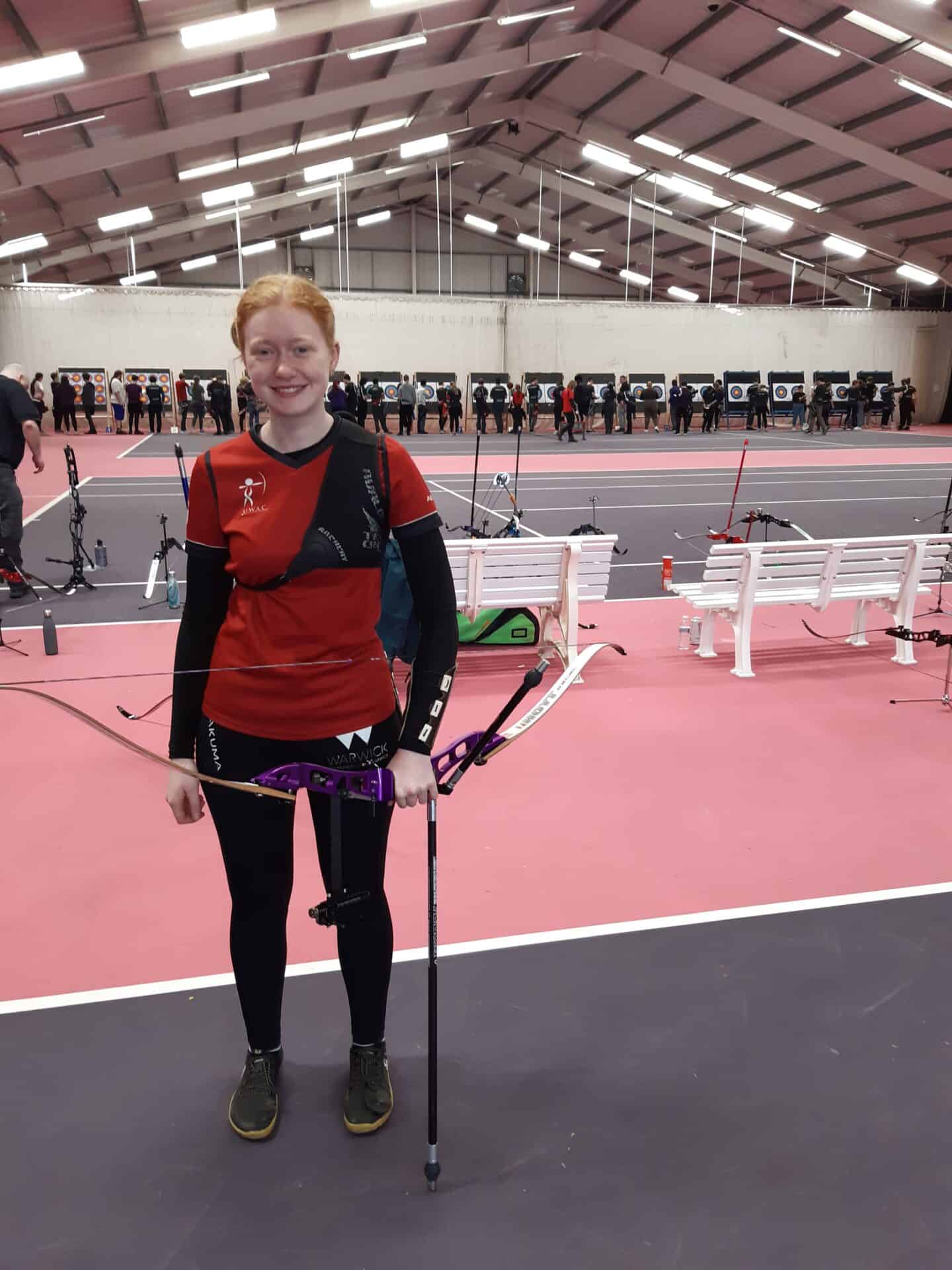University archer training to become an Archery GB Session Coach (Level 1)