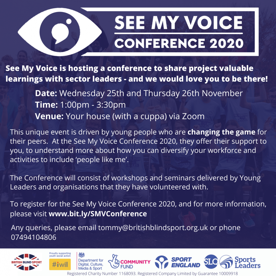 Register for British Blind Sport's 'See my Voice' Conference 2020