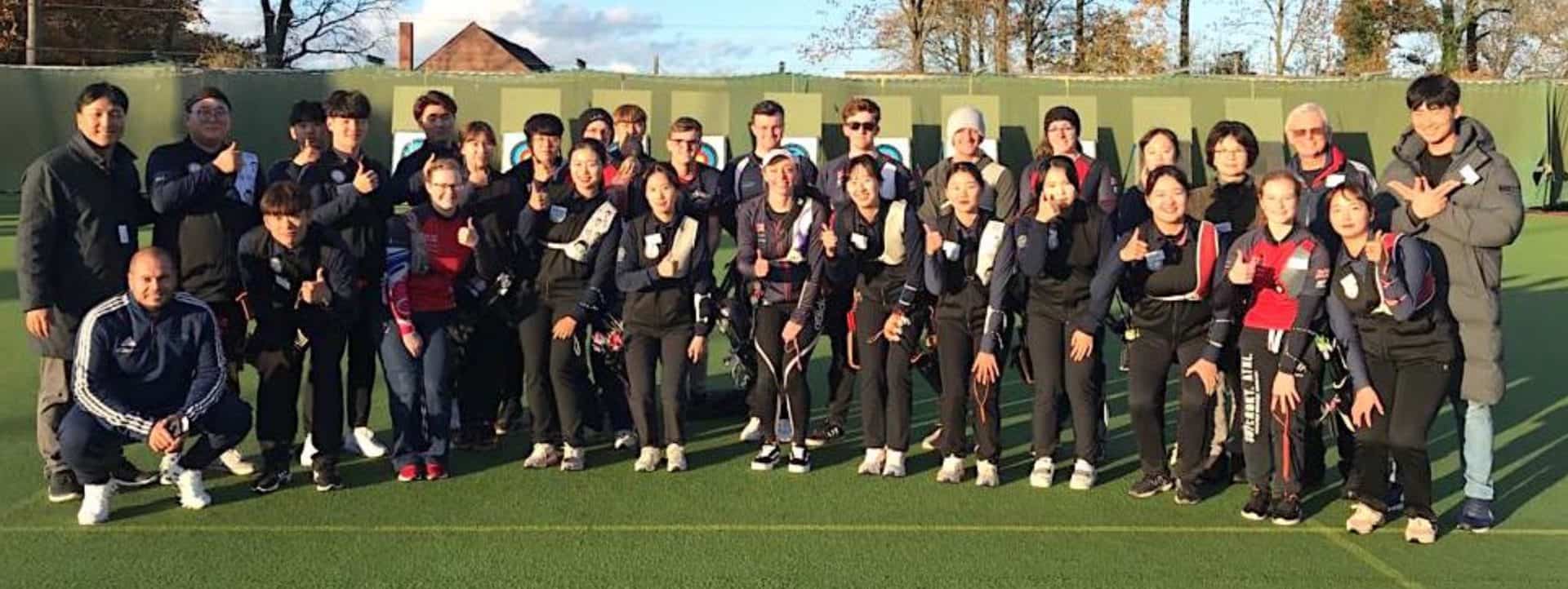 Koreans train with our recurve squad