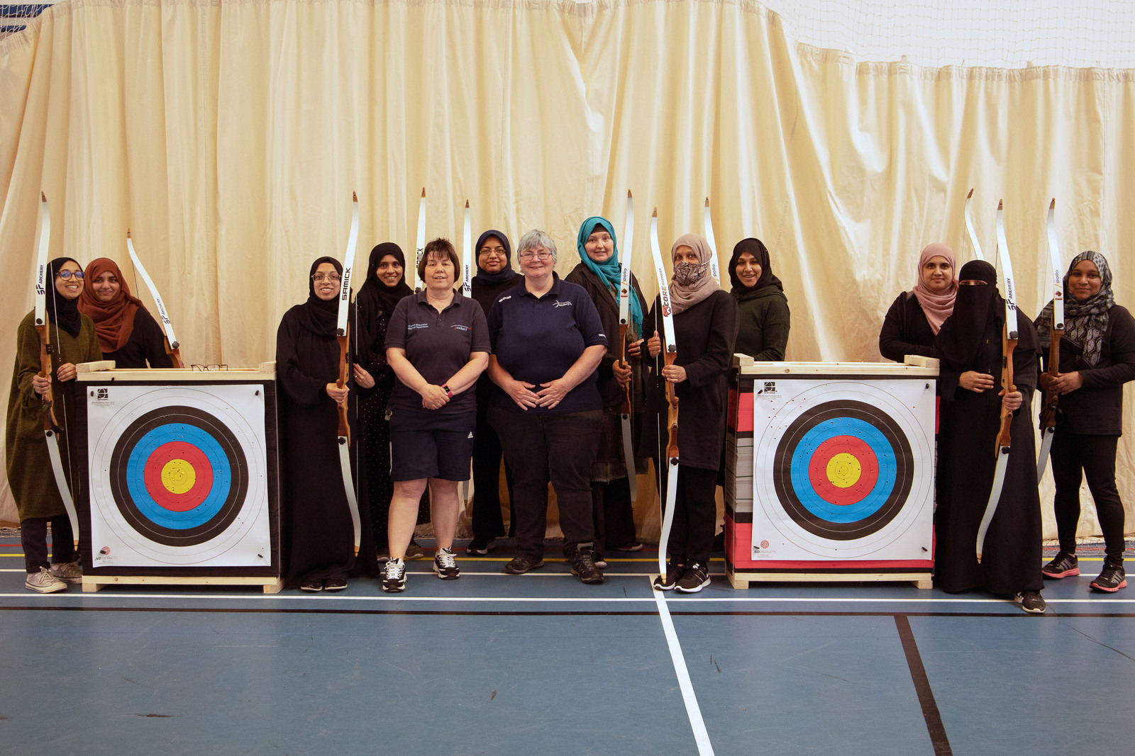 Participants and tutors on an Archery GB Instructor Award course