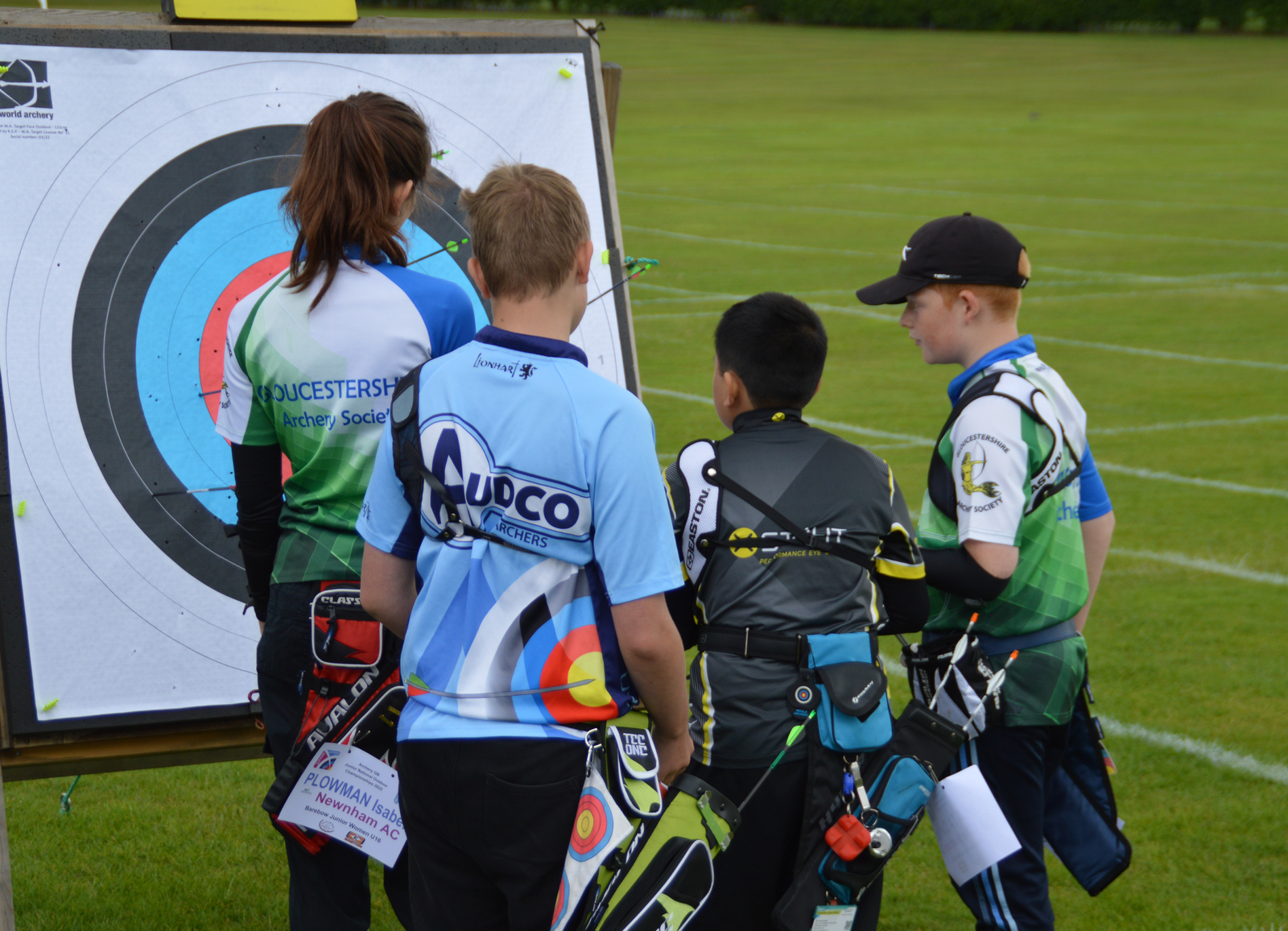 Children at an archery competition