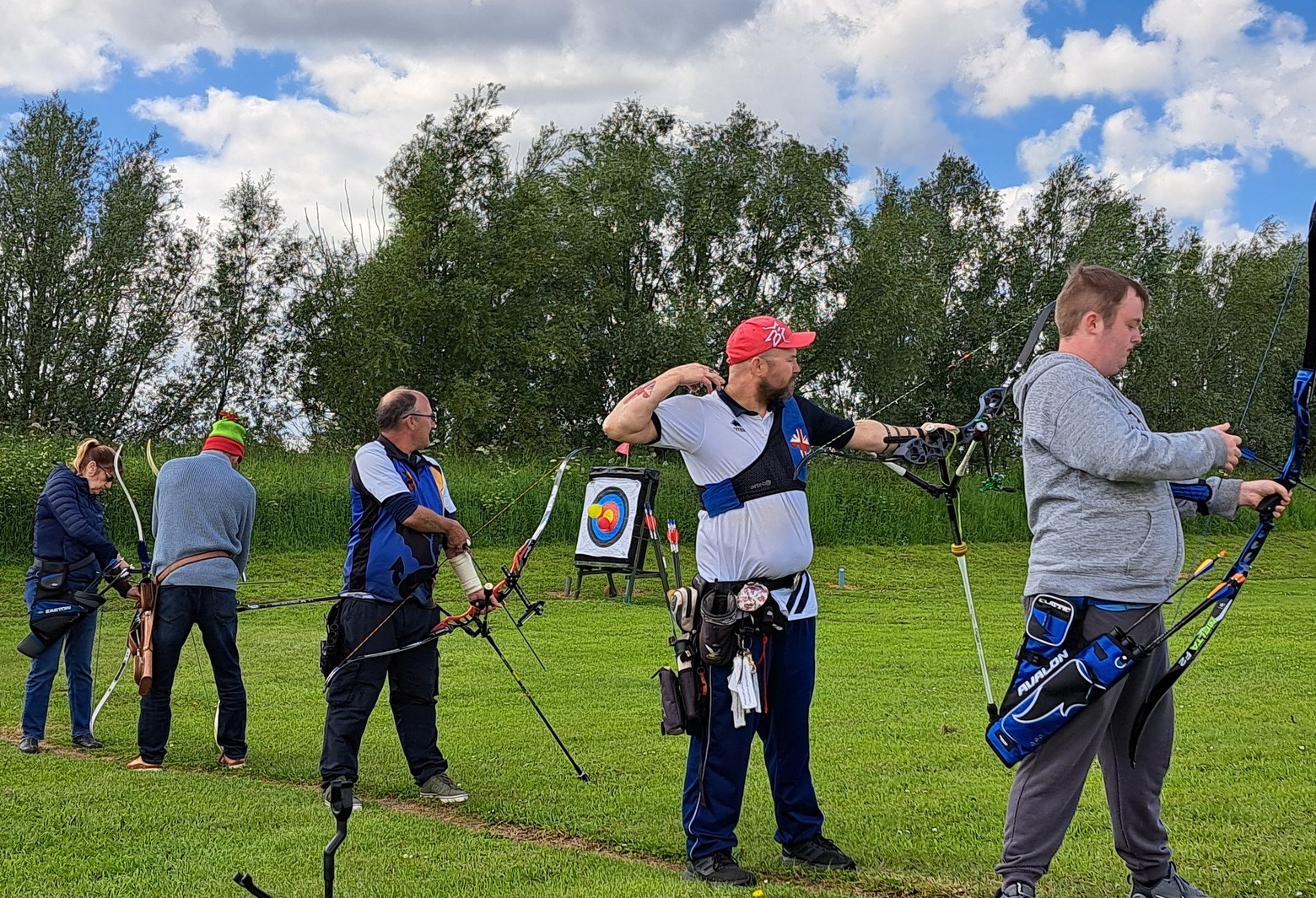 Members of the British World Transplant Games team shooting