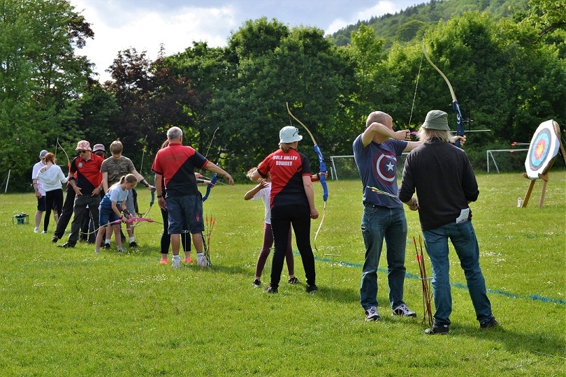 Archers on the shooting line
