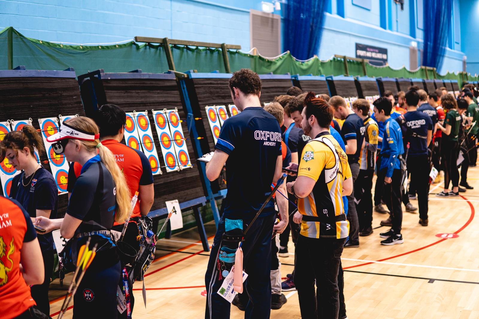Students at a BUCS archery competition